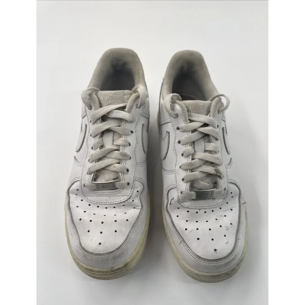 Nike Air Force 1 Shoes Womens 8.5 Low Triple White Athletic Sneakers 315115-112